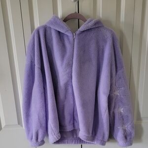 Rue21 Lavender Faux Fur Star hooded jacket